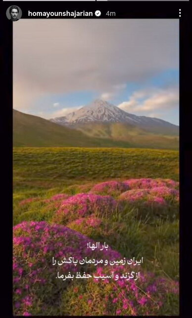 واکنش همایون شجریان به حمله به ایران