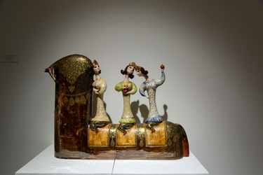 نمایشگاه آثار بهزاد اژدری در گالری اعتماد باغ نگارستان