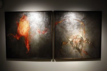 افتتاحیه نمایشگاه آثار ناصر گیو قصاب در گالری آ