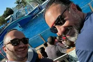 احسان کرمی و برزو ارجمند در لس آنجلس