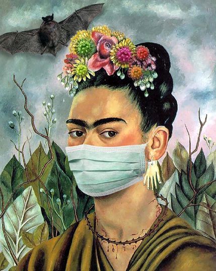 Ebrahim Haqiqi reproduces world-famous artworks in new collection “Coronaism”/Demonstration in the Golestan Gallery Instagram