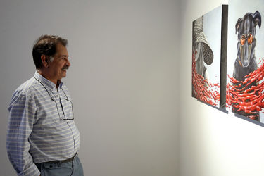 افتتاحیه نمایشگاه دو نفره آثار نقاشی حمید زارع و الناز صباغ‌پور در گالری ژاله