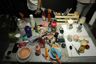 Live Painting Performance at Saless Gallery in Tehran with Vesta Color Support