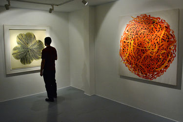 نمایشگاه گروهی نقاشی خط در گالری شهر کتاب فرشته