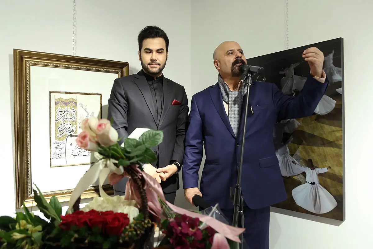 افتتاحیه نمایشگاه خوشنویسی و عکاسی اسرافیل شیرچی و بابک برزویه در گالری گویا