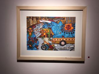 نمایشگاه نقاشی ­‌های آذرخش فراهانی با عنوان «دیوارنگاره» در گالری آریانا 