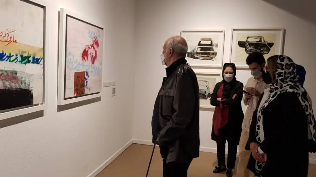 دیدار آیدین آغداشلو از نمایشگاه مهدی سحابی در موزه هنرهای معاصر تهران