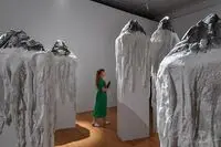 Opening of an exhibition inspired by UAE's landscape at NYU Abu Dhabi