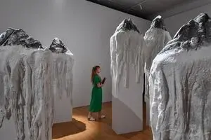 Opening of an exhibition inspired by UAE's landscape at NYU Abu Dhabi
