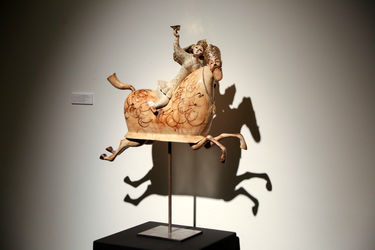 نمایشگاه آثار بهزاد اژدری در گالری اعتماد باغ نگارستان