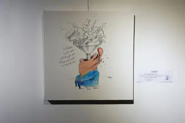 افتتاحیه نمایشگاه آثار بزرگمهر حسین‌پور در گالری سیحون