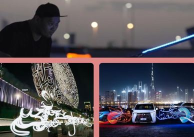 Roy Wang, Painting with Light and Three GACVehicles M8 , EMPOW and EMZOOM GS3