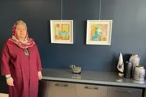 Farahnaz Hamedanizadeh with Gouache Vesta colors in Vesta color