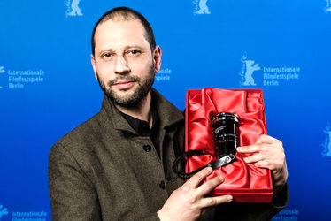 Camilo+Restrepo+with+the+GWFF+Best+First+Feature+Award+for+the+film+Los+Conductos+after+the+award+ceremony+of+the+70th+Berlinale+International+Film+Festival+Berlin+