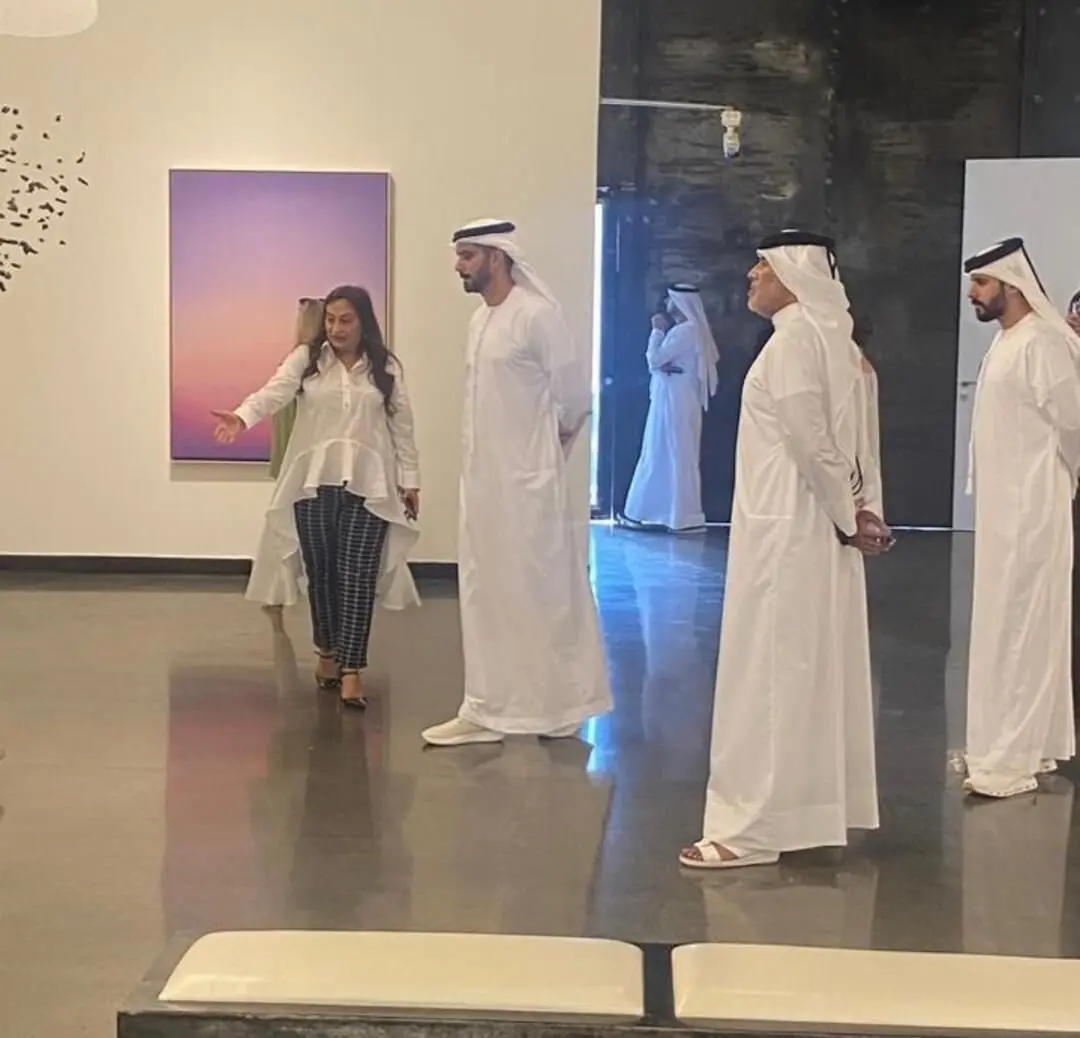 Salem bin Khalid Al Qassimi visited 1x1artgallery Dubai 