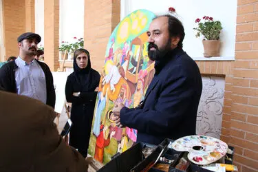 کارگاه نقاشی قهوه‌خانه‌ای "حماسه حسینی در آیینه خیال" در رواق هنر فرهنگستان هنر