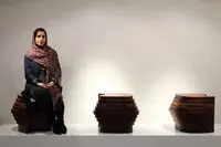 مجسمه سازی با حروف الفبای فارسی/ ره آورد ستاره امین الهی از کانادا