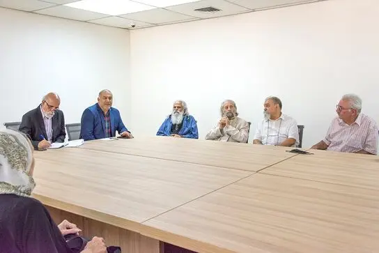 دیدار هنرمندان با عباد رضا اسلامی