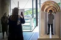 Parviz Tanavoli Art Exhibit in Book Garden