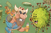 Cartoonist Jamal Rahmati uses Shahnameh characters to make animations on coronavirus