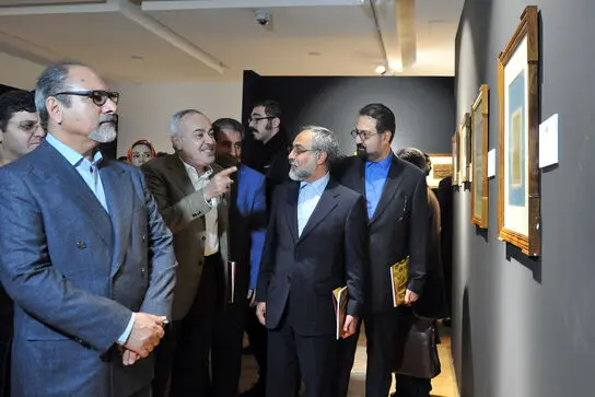 افتتاحیه نمایشگاه "قلمی چند از گنجینه ملک مدنی"
