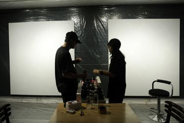 Live Painting Performance at Saless Gallery in Tehran with Vesta Color Support
