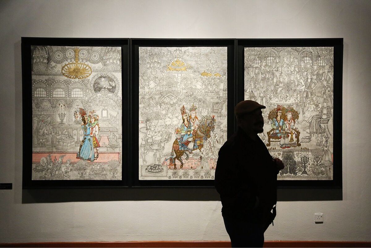 مراسم افتتاحیه نمایشگاه مروری بر آثار و زندگی علی اکبر صادقی در موزه هنرهاي معاصر