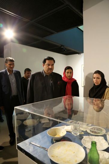 دیدار هنرمندان با عباد رضا اسلامی