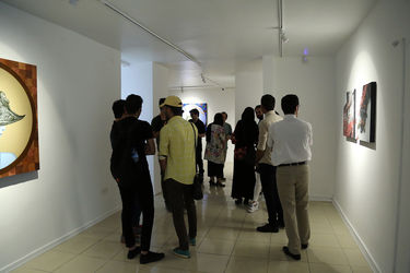 افتتاحیه نمایشگاه دو نفره آثار نقاشی حمید زارع و الناز صباغ‌پور در گالری ژاله