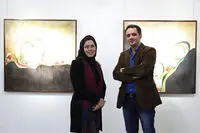 عکس ها از "مغاک" مرز هستی و نیستی/آثار افروز هوشنگ در گالری مژده 