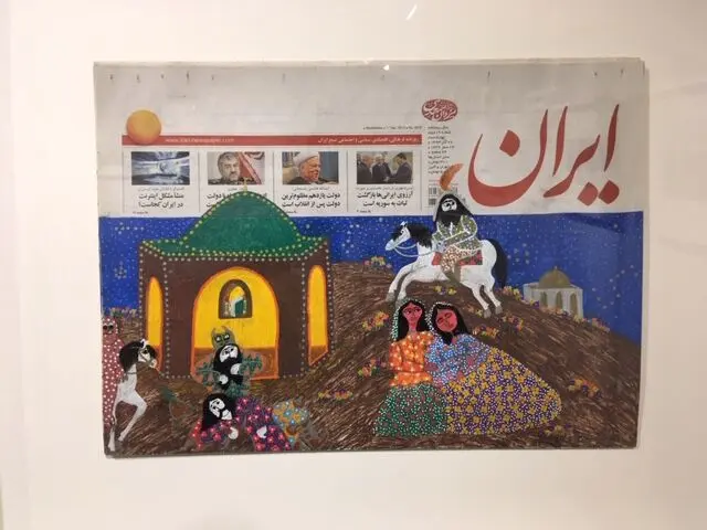 نمایشگاه نقاشی­‌ های یزدان سعدی با عنوان «روزنامه ایران» در گالری سیحون