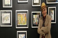 Actor Reza Babak’s Paintings at Sakoo Art School