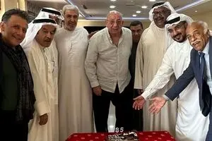 جشن تولد حشمت مهاجرانی در باشگاه الاهلی دبی / عکسها
