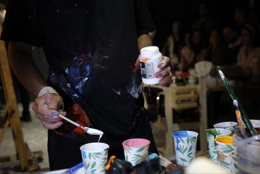 Live Painting Performance at Saless Gallery in Tehran with Vesta Color Support