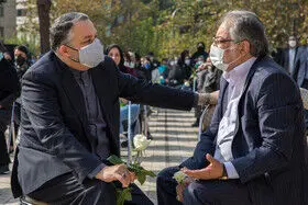 مراسم تشییع پیکر مرحومه «ایران درّودی» نقاش سرشناسِ ایرانی