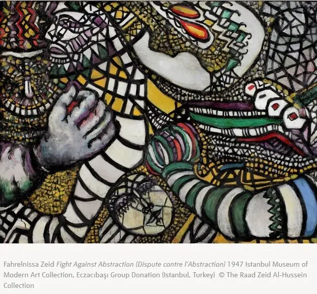 تلفیق هنر اسلامی و غربی/ نمایش آثار فخرالنسا زید در تیت مدرن لندن+عکس