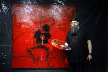 Live Painting Performance at Saless Gallery in Tehran with Vesta Color Support