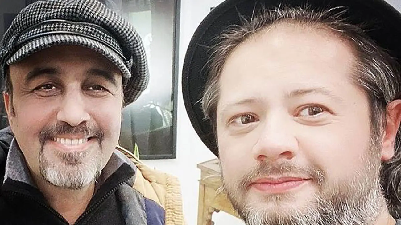 عکس جالب از رضا عطاران و علی صادقی در پشت صحنه سریال متهم گریخت / خانم بازیگر هم هست