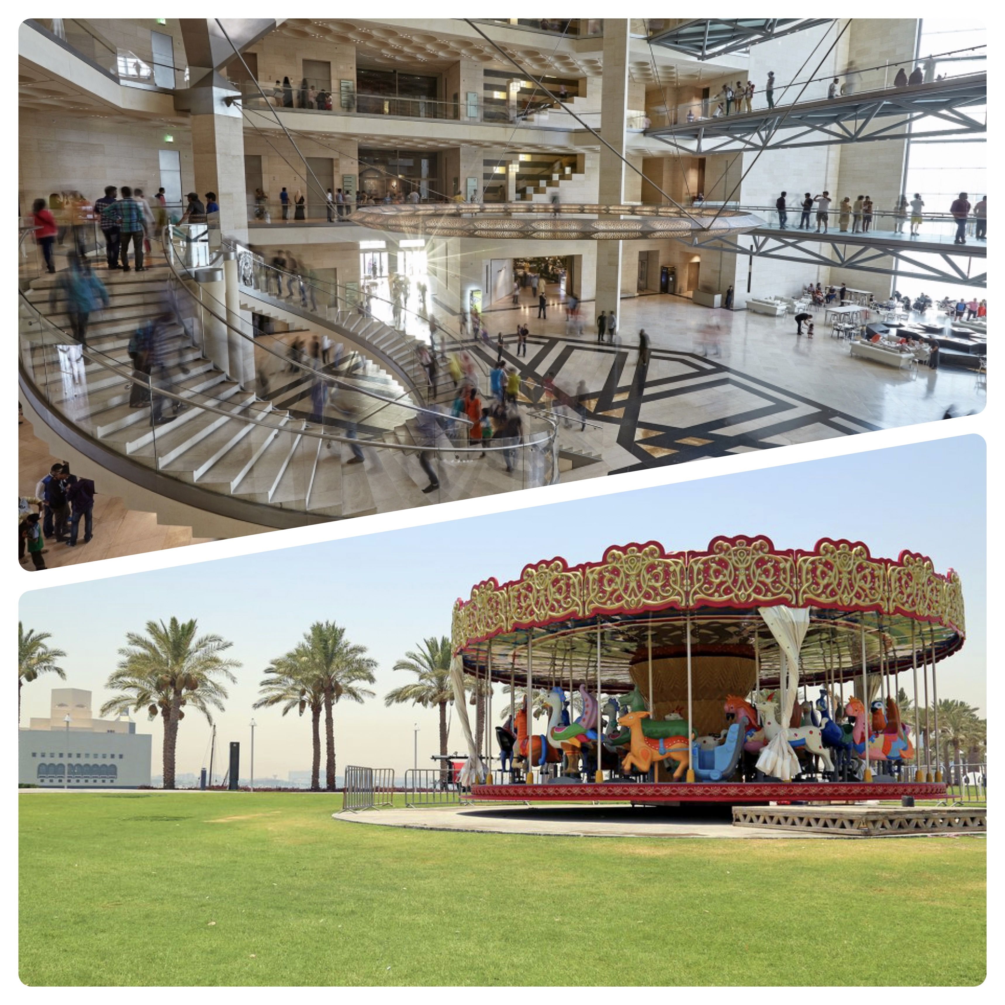 Thematic Introduction 18 galleries of Qatar Museum of Islamic Art / By Taxi Or Free Buses Go To MIA 