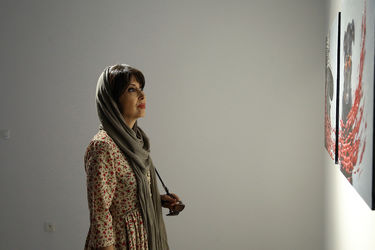 افتتاحیه نمایشگاه دو نفره آثار نقاشی حمید زارع و الناز صباغ‌پور در گالری ژاله