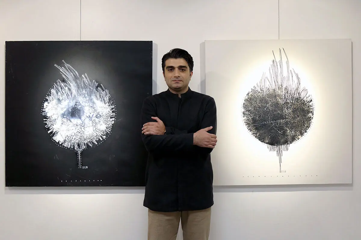 نمایشگاه نقاشی خط طراحی محسن کرمی در گالری مژده