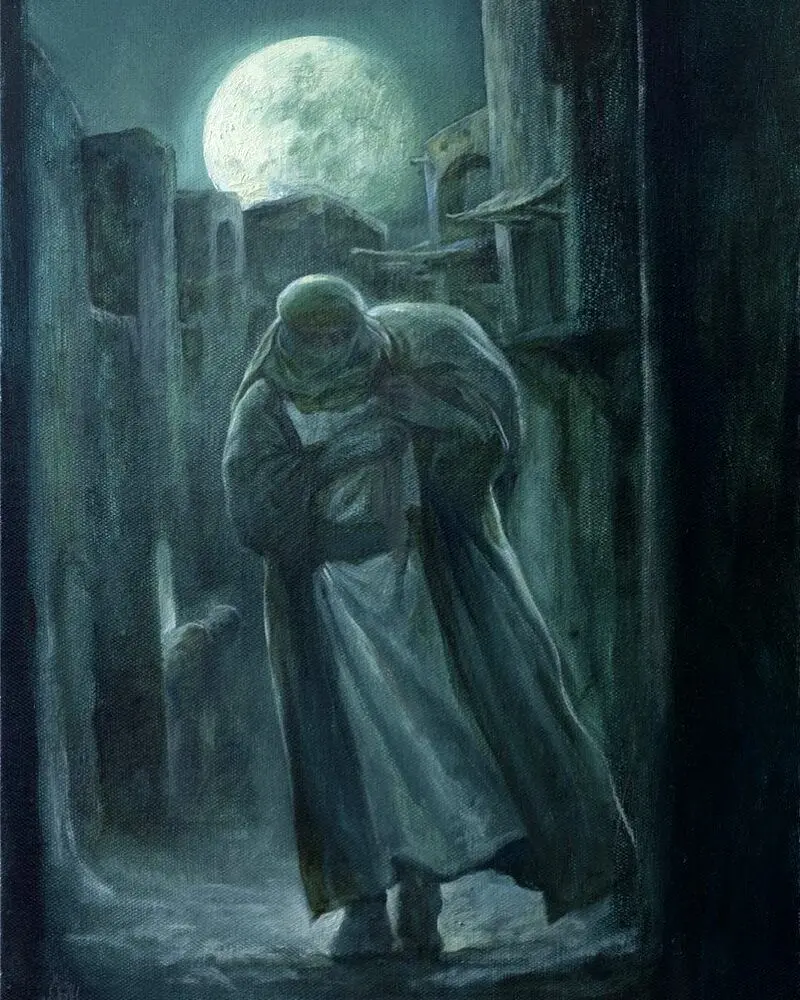 Hassan Ruholamin creates painting in honor of Imam Ali (AS)