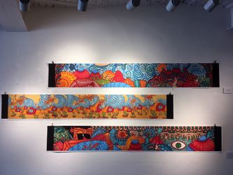 نمایشگاه نقاشی ­‌های آذرخش فراهانی با عنوان «دیوارنگاره» در گالری آریانا 