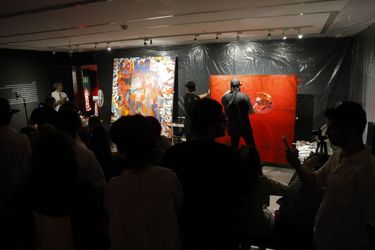 Live Painting Performance at Saless Gallery in Tehran with Vesta Color Support