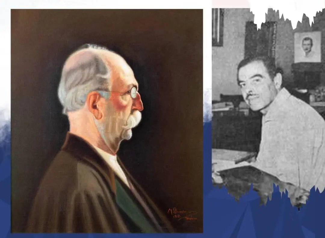 A 100-year-old portrait of Kamal-ol-Molk, created by Markar Gharabegian, in Raha Gallery collection