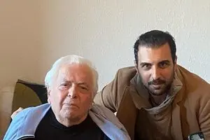 دیدار پولاد کیمیایی با ابراهیم گلستان؛ هشتگ بزرگ‌مرد/ عکس