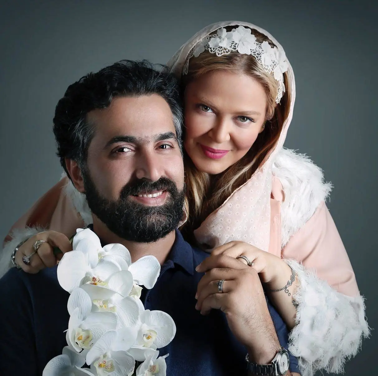 دورهمی بهاره رهنما و همسرش با بازیگران معروف+عکس