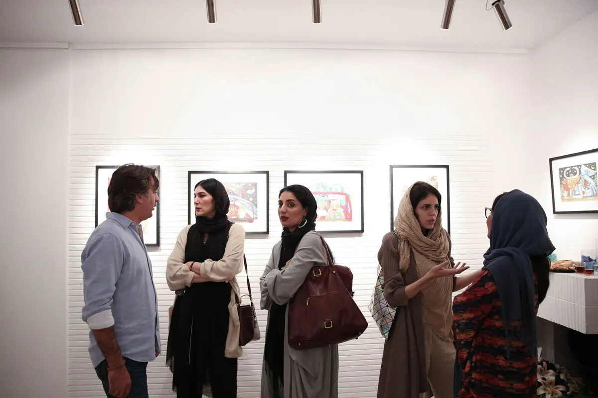 نمایشگاه نقاشی های آذرخش فراهانی در گالری آتبین