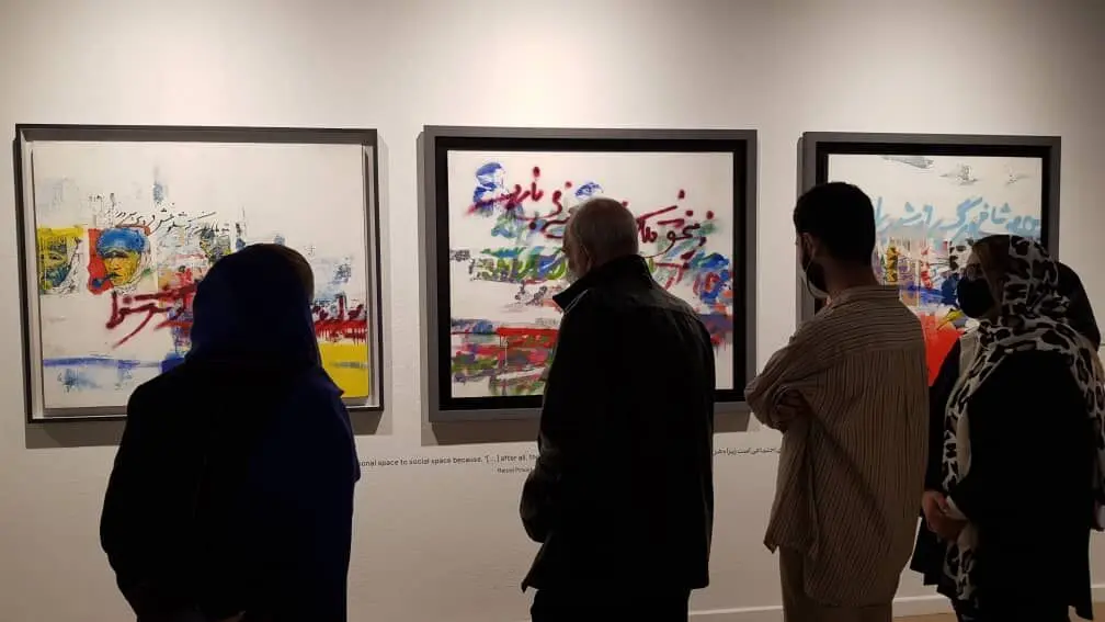 دیدار آیدین آغداشلو از نمایشگاه مهدی سحابی در موزه هنرهای معاصر تهران
