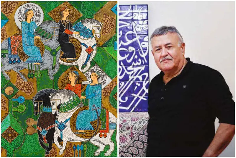 ویدئو: نگاه شوخ‌طبعانه صادق تبریزی به روابط انسان‌ها/ تابلویی که ۱/۳ میلیارد چکش خورد